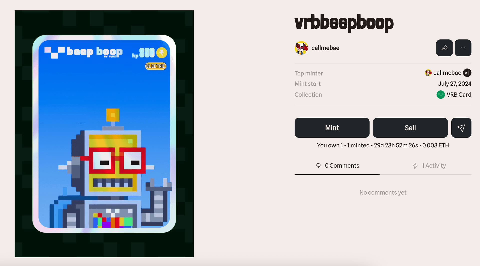 beepboop card