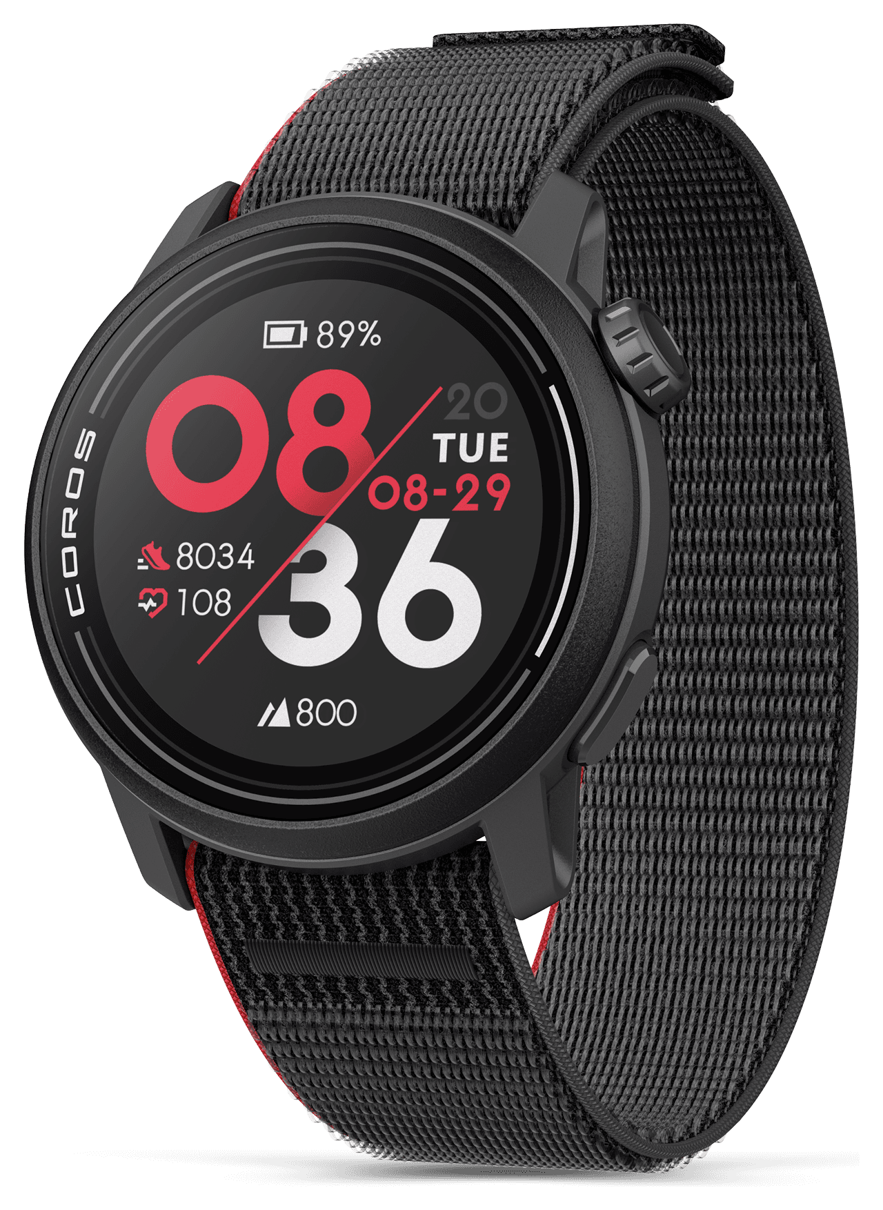 COROS PACE 3 watch with an Ink nylon band