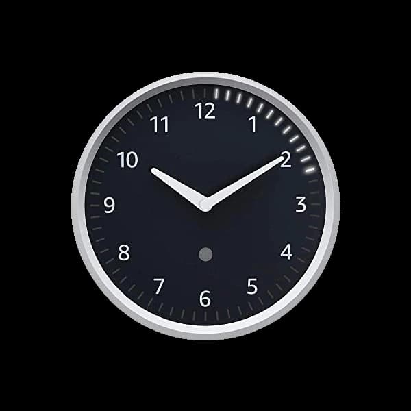 Amazon Echo Wall Clock, complete front product photograph.