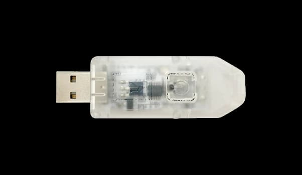 LEDDMX-03 transparent USB Bluetooth LED controller from its product manual.