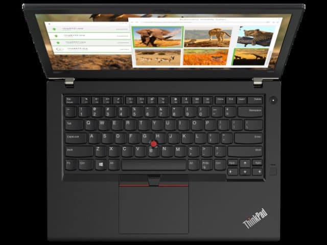 Lenovo ThinkPad T480 open laptop