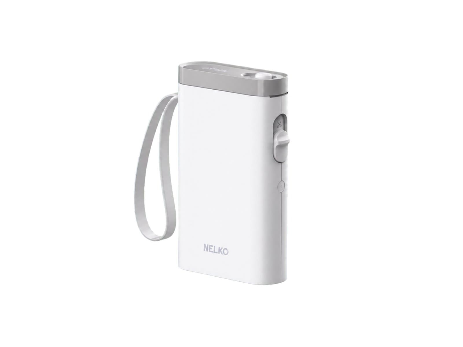 White Nelko P21 Bluetooth label printer