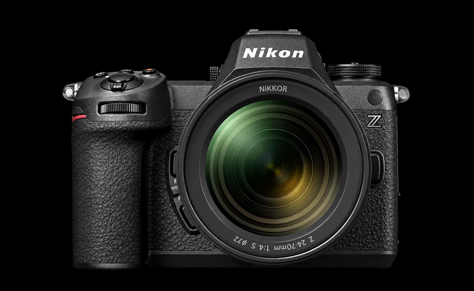 Nikon Z6 III front view with NIKKOR Z 24–70mm f/4 S lens