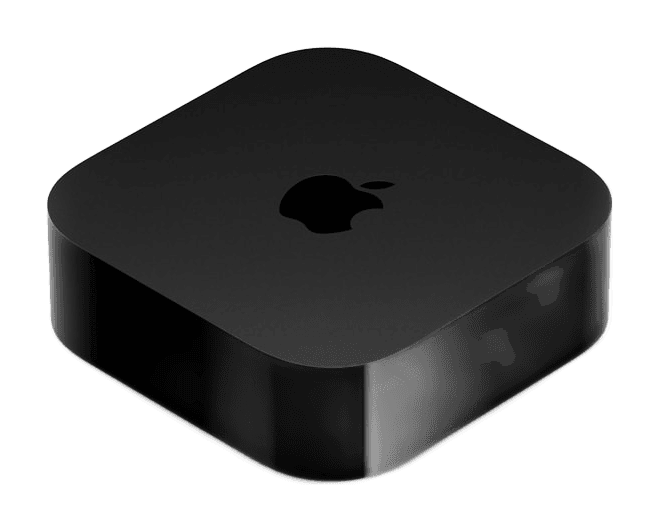 Apple TV 4K third generation, complete enclosure with space around every edge