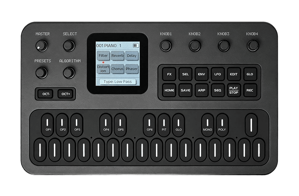 M-VAVE FM-1 pocket synthesizer shown from above.