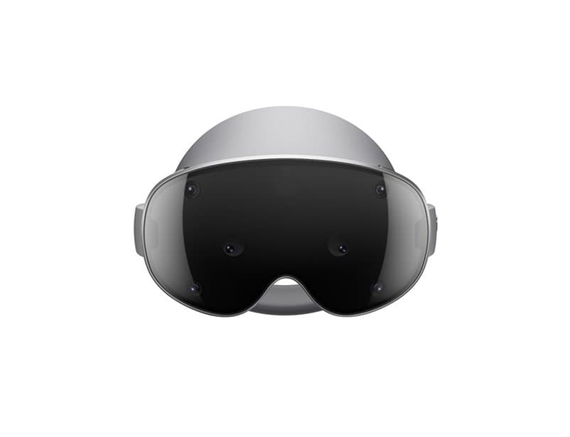 Samsung Galaxy XR headset, Silver Shadow, front view