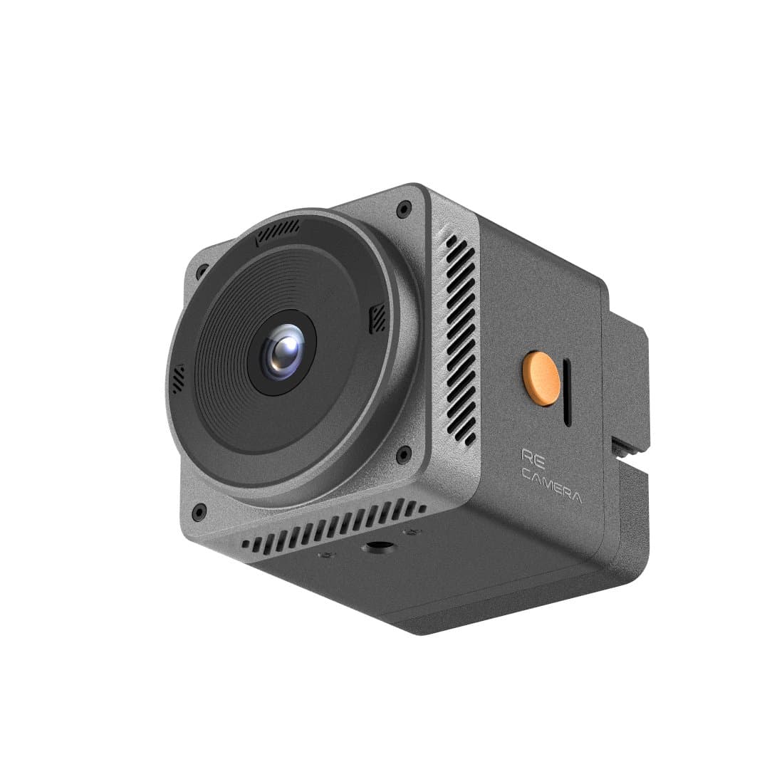 Seeed reCamera Pro camera on a plain background