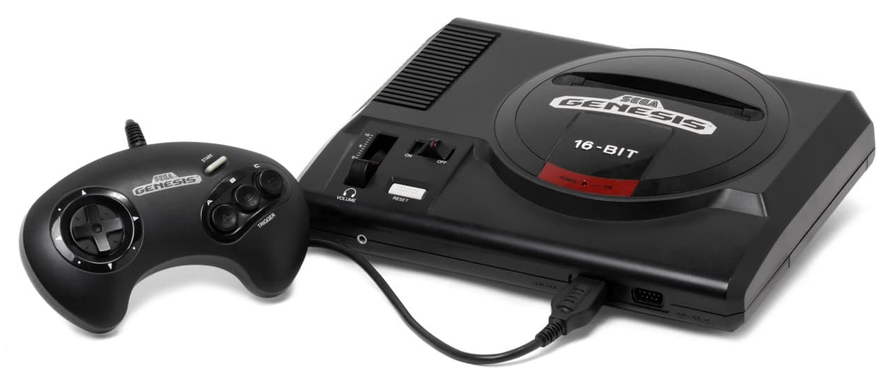 Sega Genesis Model 1 console with three-button controller
