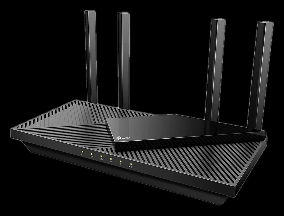 TP-Link Archer AX55 router on a white background