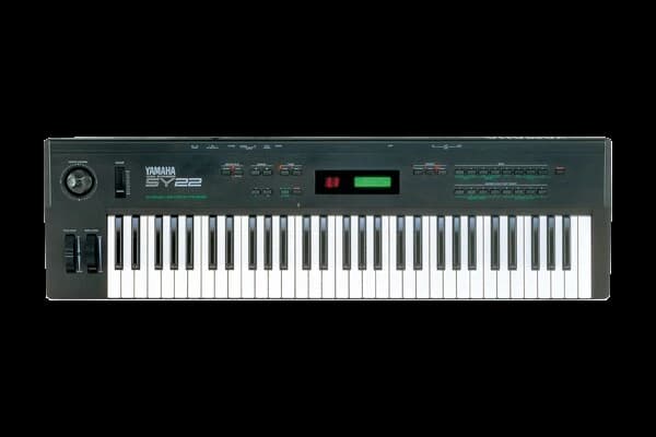Yamaha SY22 synthesizer viewed from above.